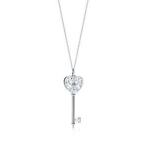 Tiffany Enchant Heart Key Sapphire Pendant
